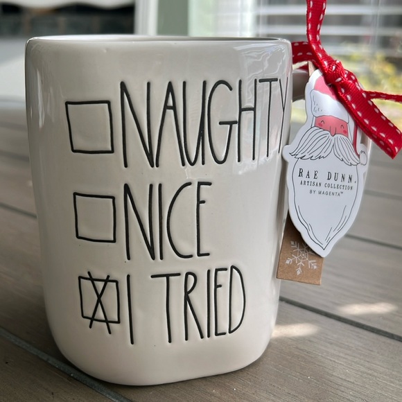 Rae Dunn Other - Rae Dunn NWT Naughty, Nice, I Tried Mug